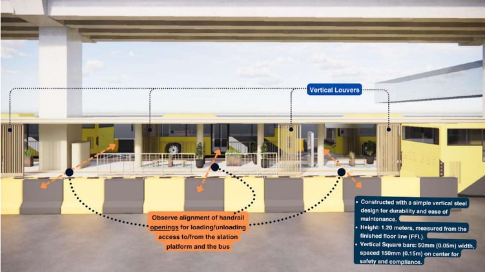 Design overview from the proposed conceptual plan for Kamuning footbridge